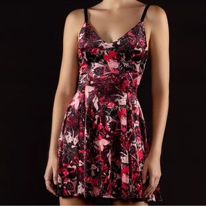 BlackMilk Stranger Things Upside Down Velvet Strappy Dress M